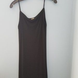 MALO black viscose slip dress - Made in Italy